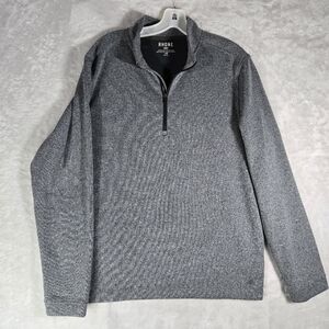 Rhone Commuter Sweater Men Large Blue Performance Knit 1/4 Zip Shirt Ultrasoft